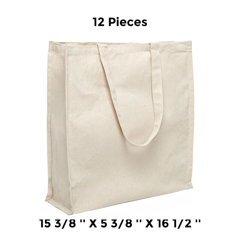 Spacious Canvas Tote 15 3/8&#x22; x 5 3/8&#x22; x 16 1/2&#x22;