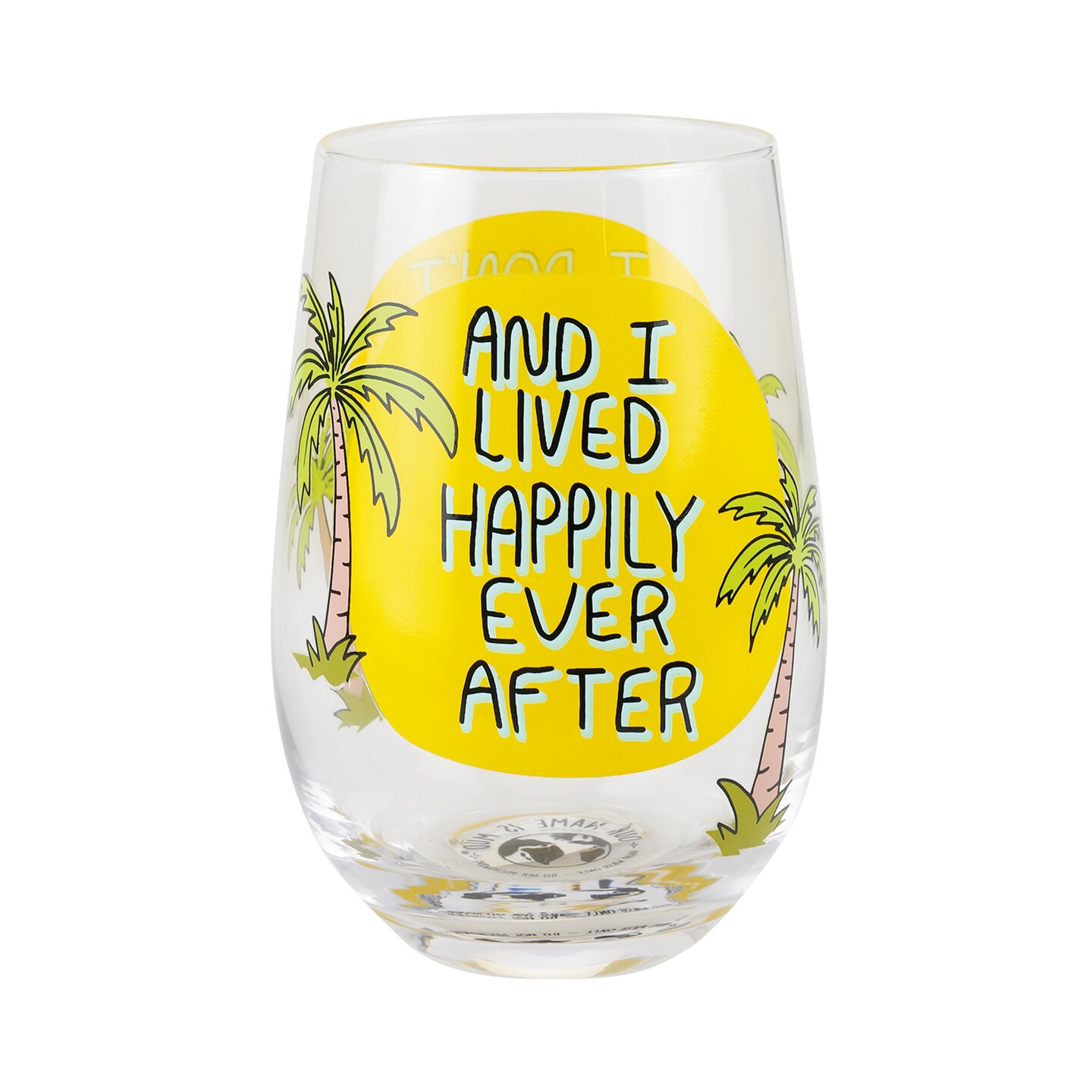 Enesco Our Name Is Mud Sip Retired Stemless Glass