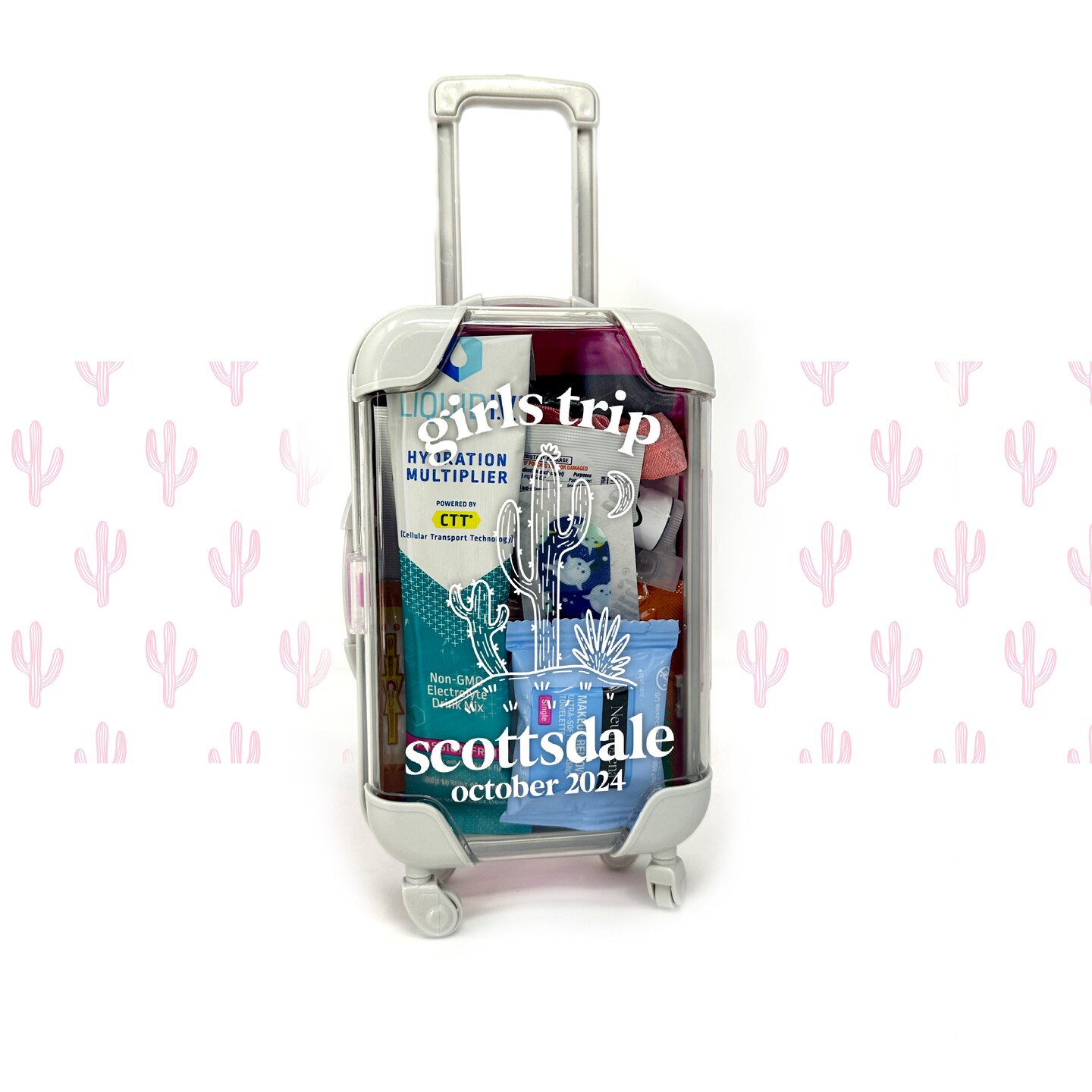 girls trip travel mini suitcase party favors hangover