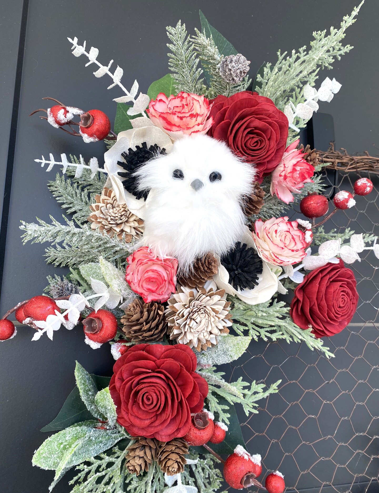 Chicken Wire Wreath with Sola Wood Flowers | MakerPlace by Michaels