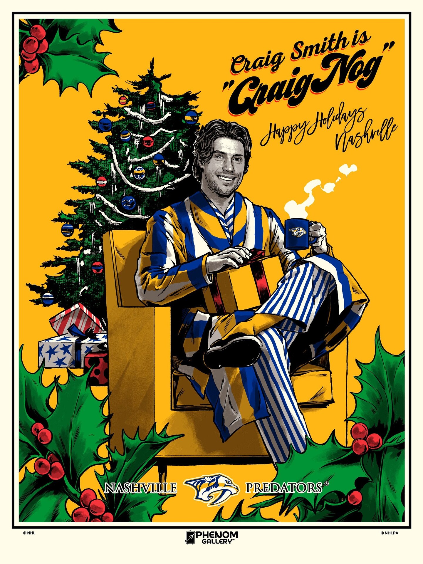 Phenom Gallery Nashville Predators Craig Smith &#x22;Craig Nog&#x22; Serigraph (Printer Proof)