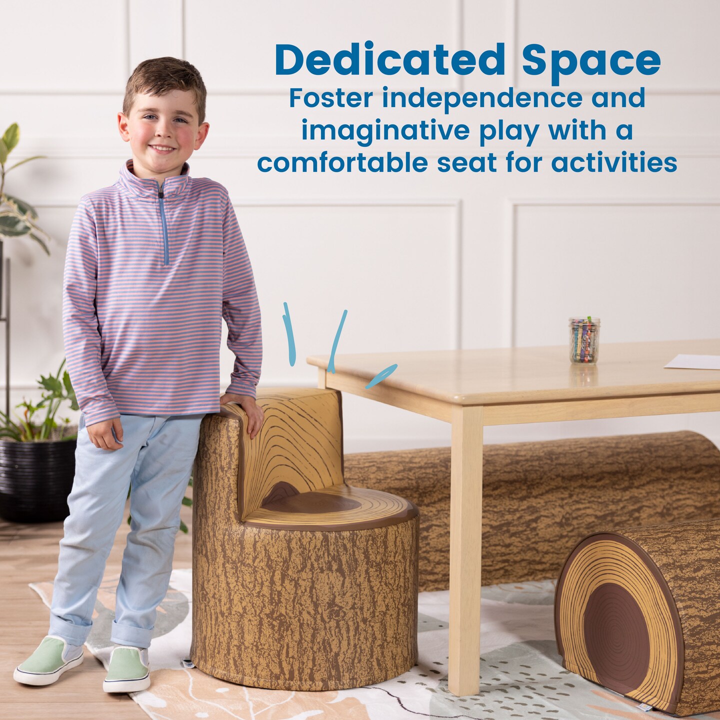 Tree Log Chair, Flexible Seating