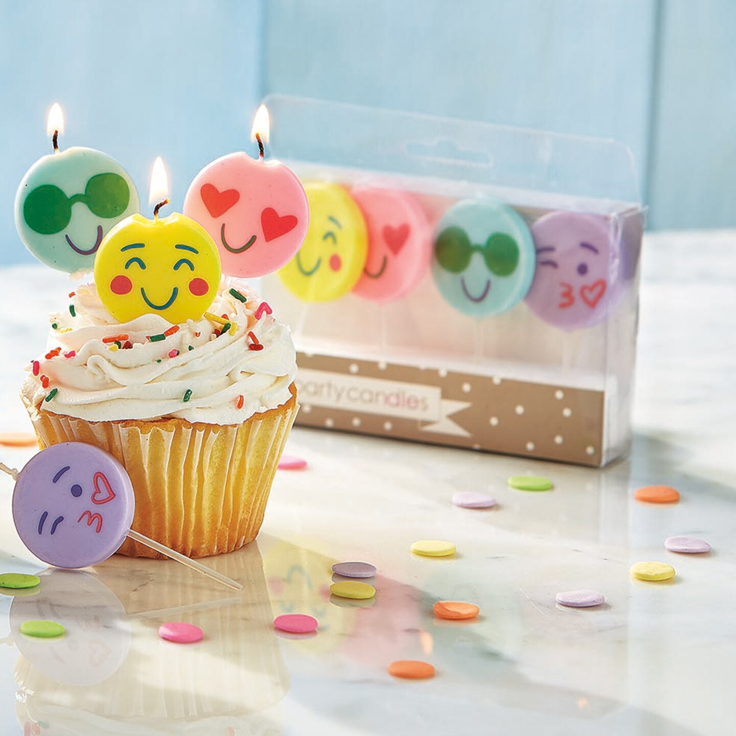 Emoji Shape Candles Set of 4