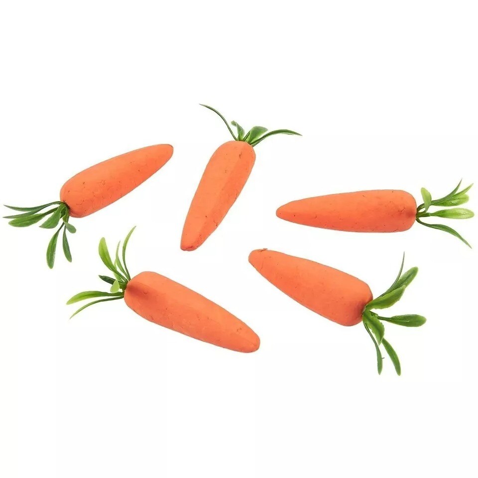 45x Easter Artificial Fake Baby Carrots for Craft DIY Home Kitchen Decoration