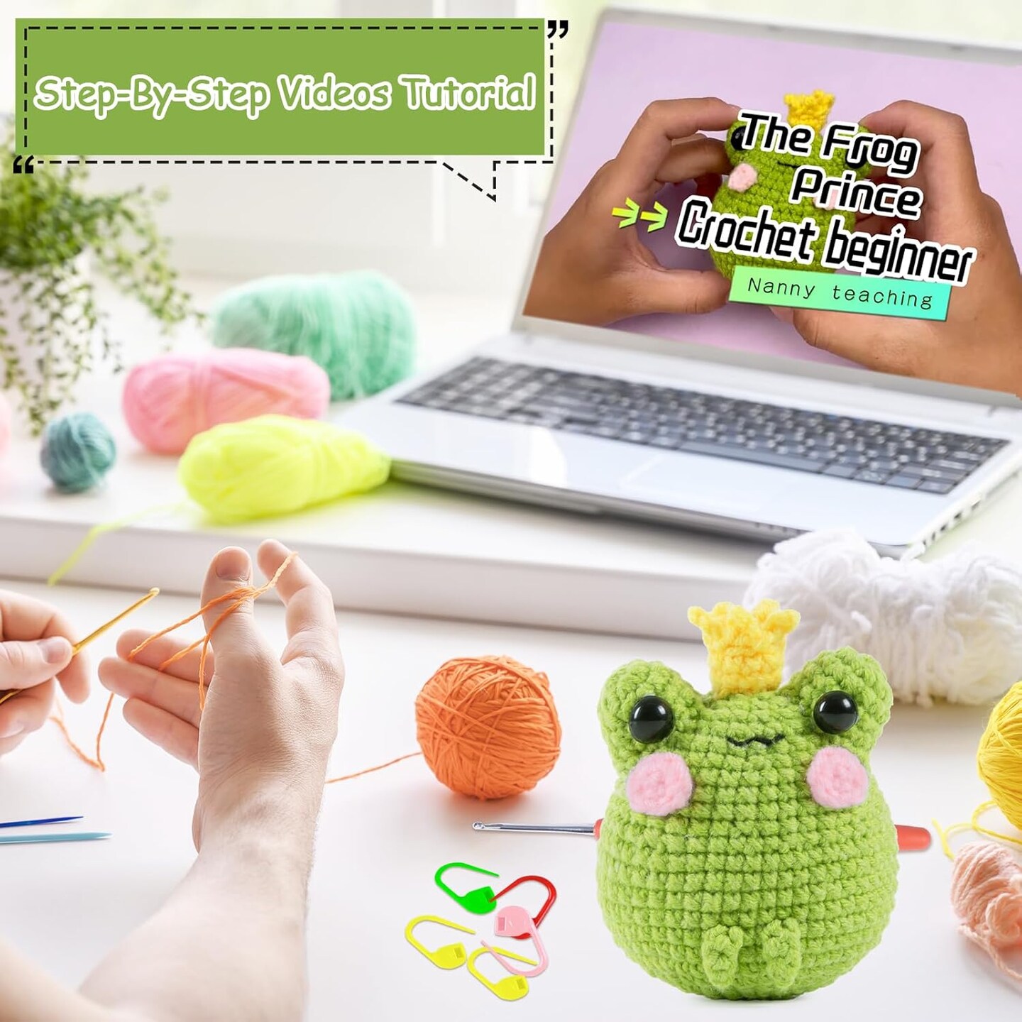 Crochet Kit for Beginners - Cute Frog