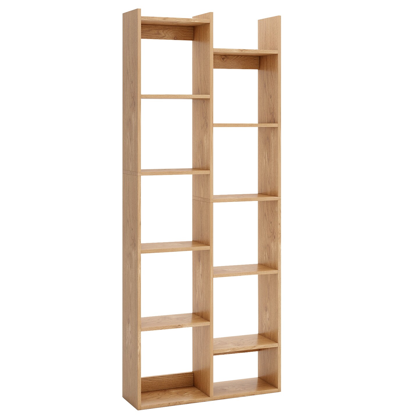 11-Tier Modern Bookcase with Anti-Tipping Kits and Open Storage Shelves