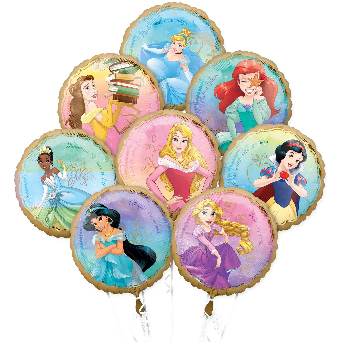 Disney Princess Once Upon a Time Balloon Bouquet - 8pcs