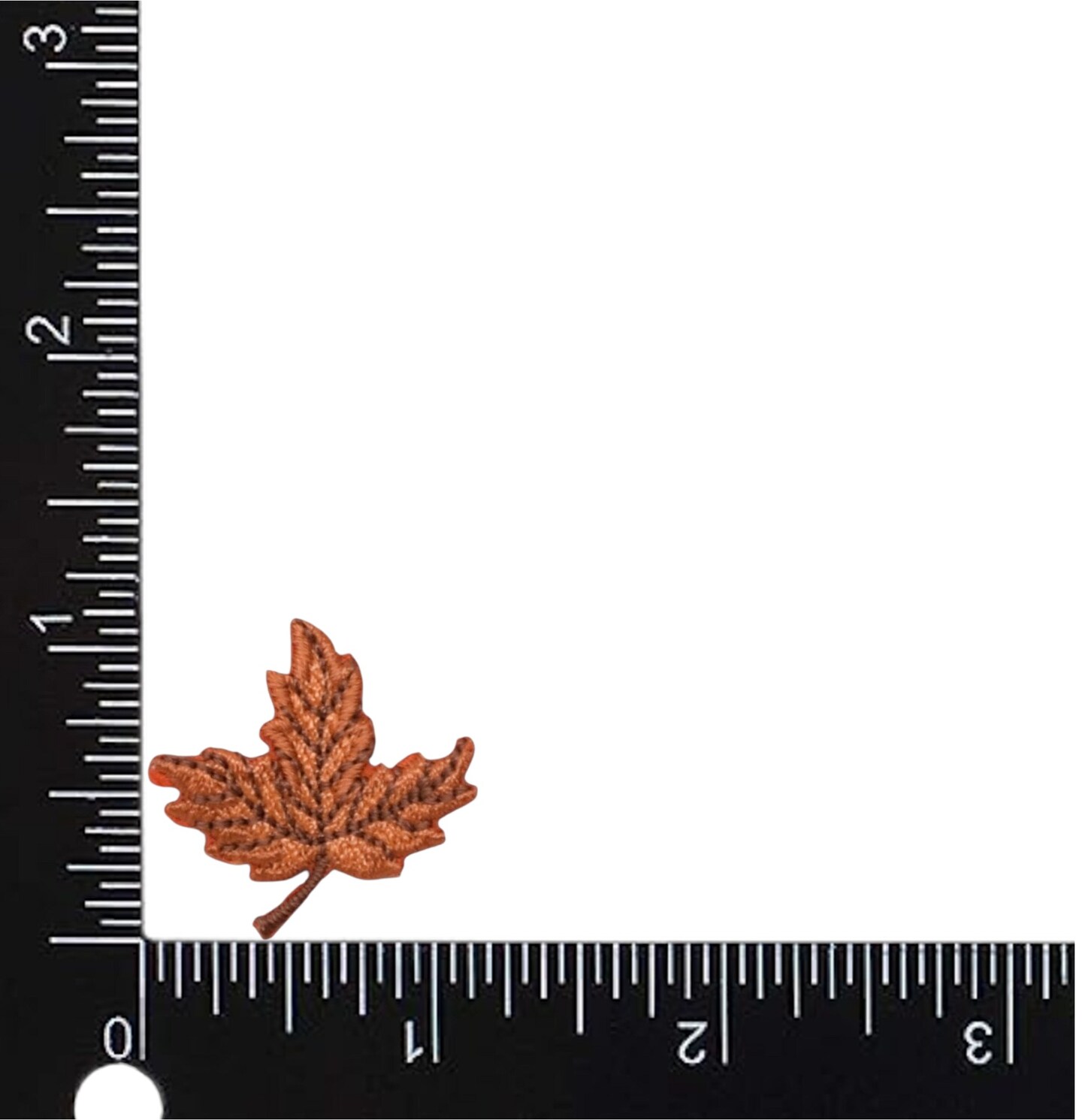 Set of 3, Mini Brown Tree Leaf, Leaves, Embroidered, Iron on Patch