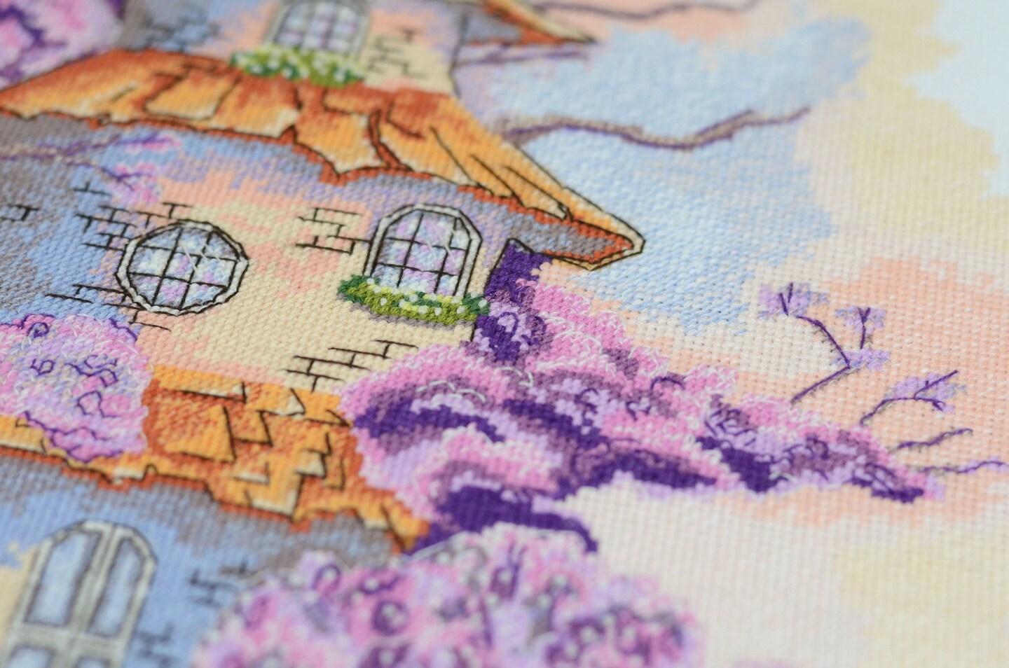 Cross-stitch kit Magic house