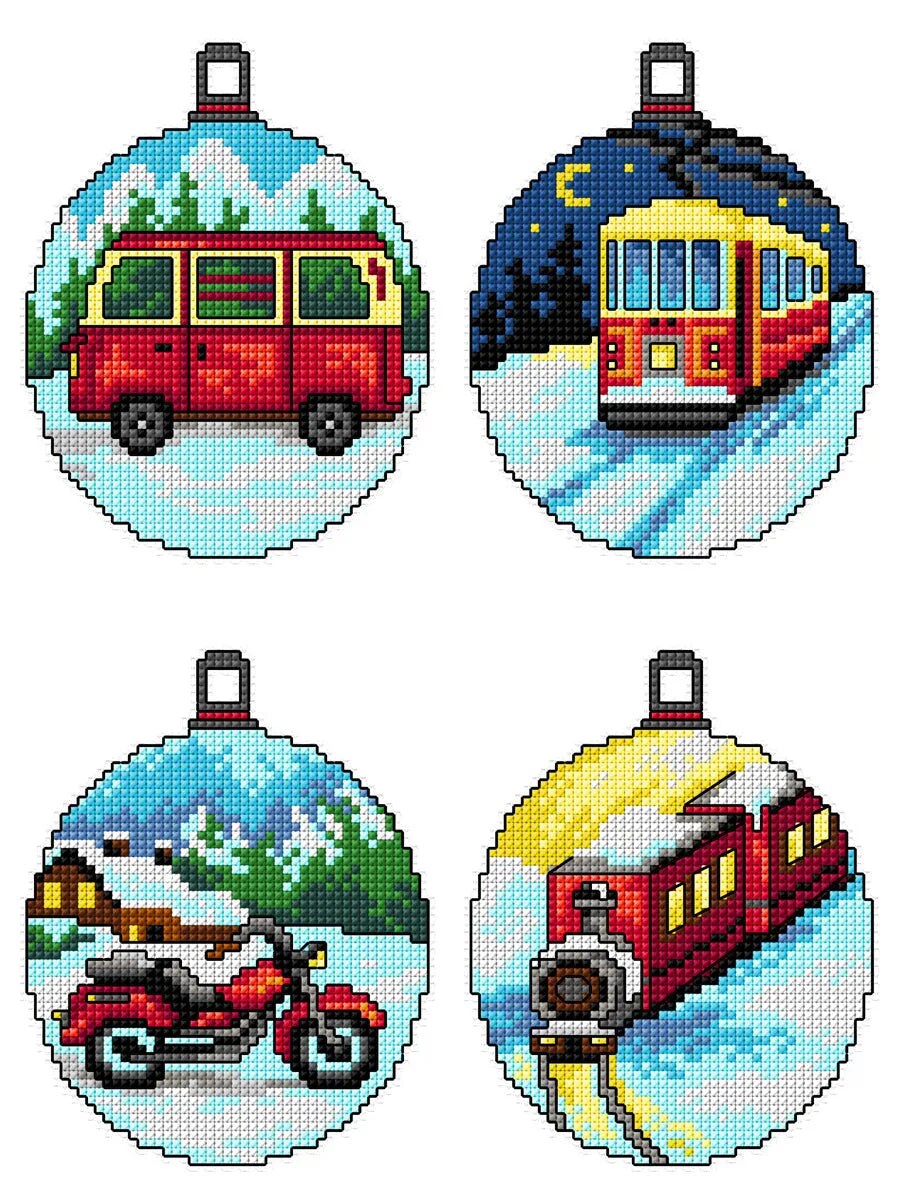 Christmas - Landscapes Counted cross stitch kit with plastic canvas