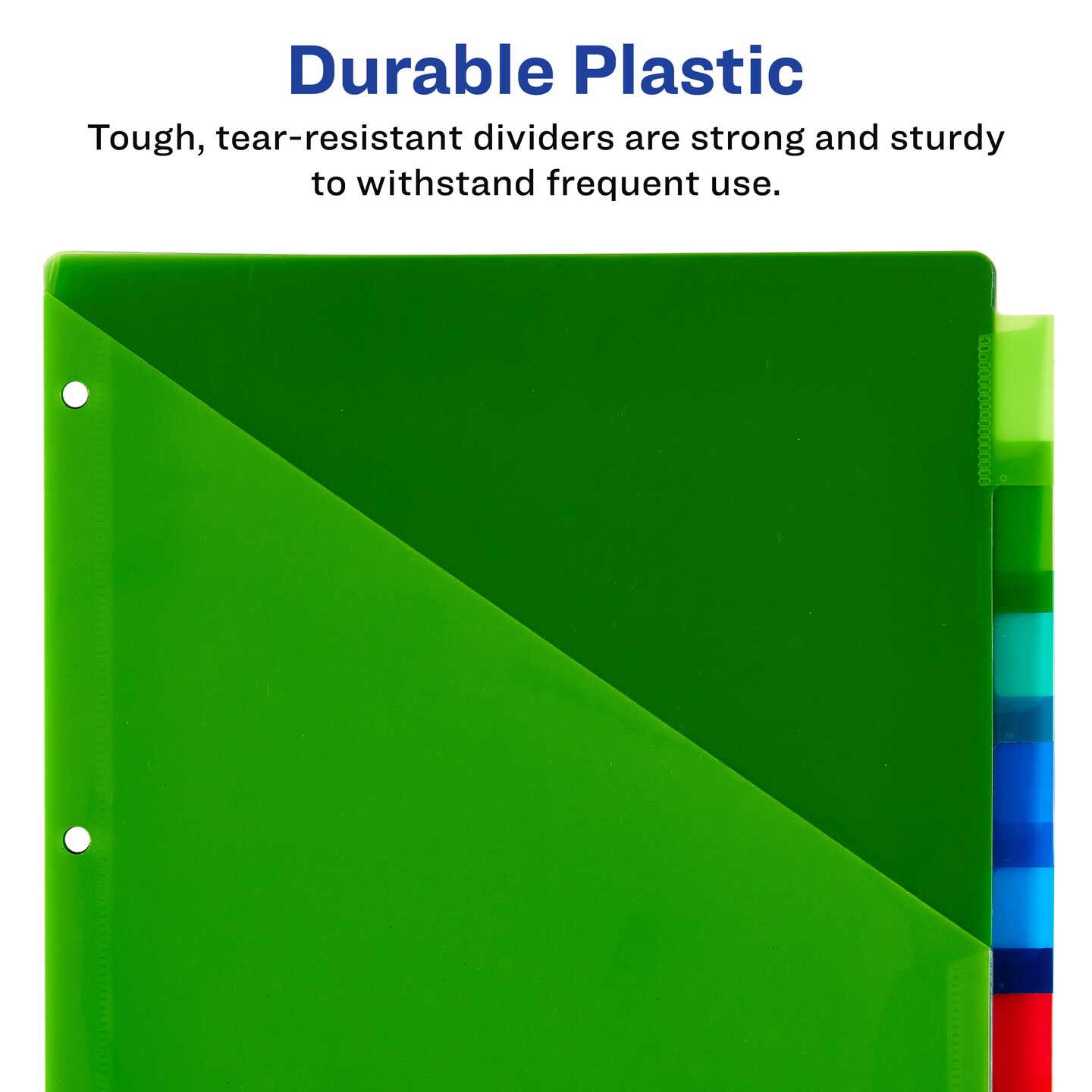 Avery Big Tab Dividers for 3 Ring Binders, 8-Tab Set, Two-Pocket Plastic Binder Dividers, Insertable Big Tabs, Multicolor, Works With Sheet Protectors, 1 Set (11907) - 24 Pack