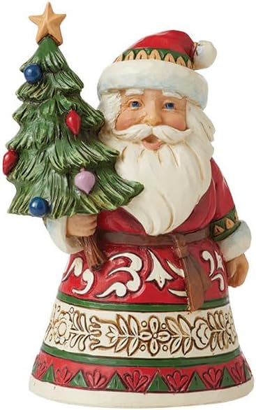 Jim Shore Heartwood Creek Four Seasons Mini Santa Holding Tree Figurine