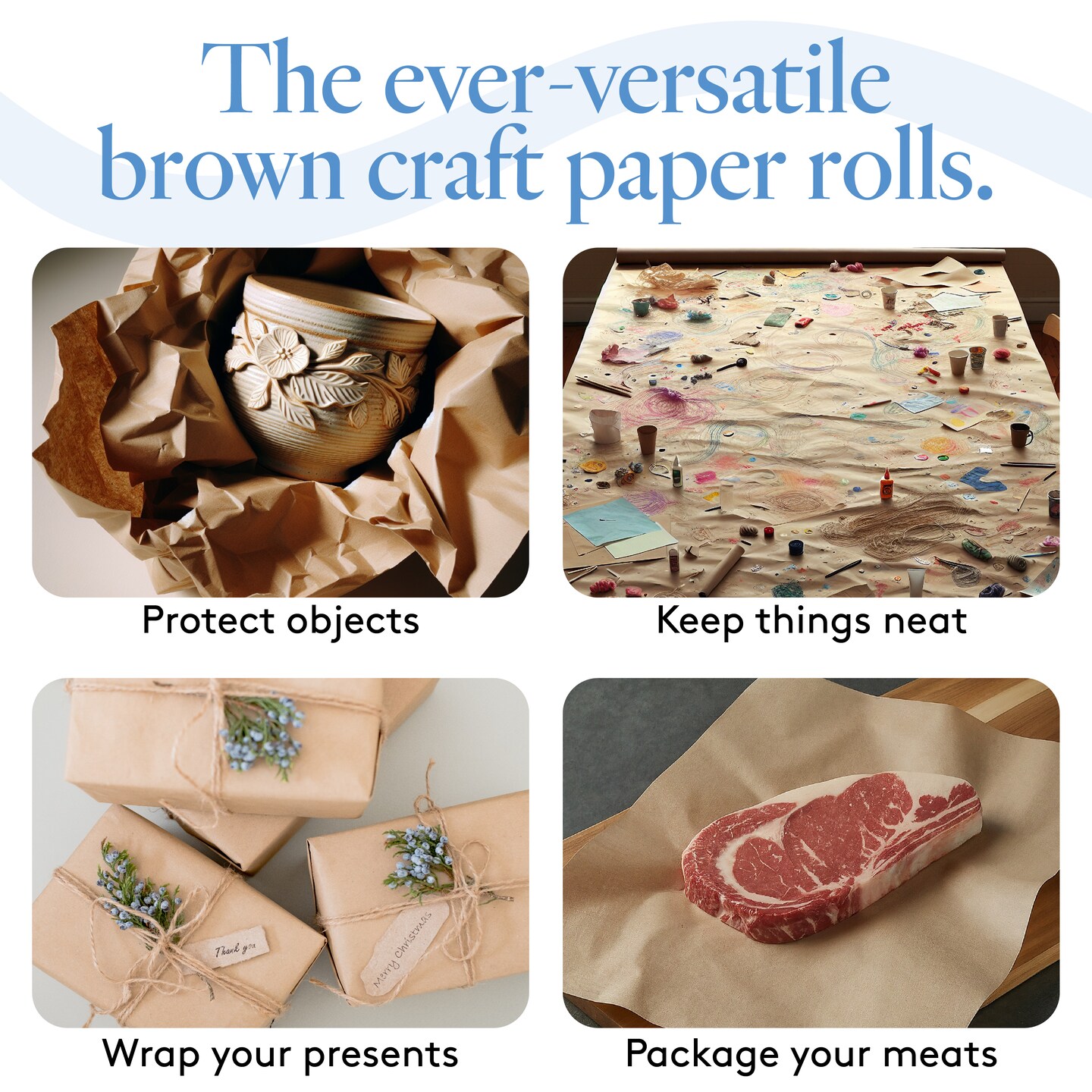 Jumbo Brown Craft Paper Roll, Multiple Sizes, for Gift Wrap| Woodpeckers