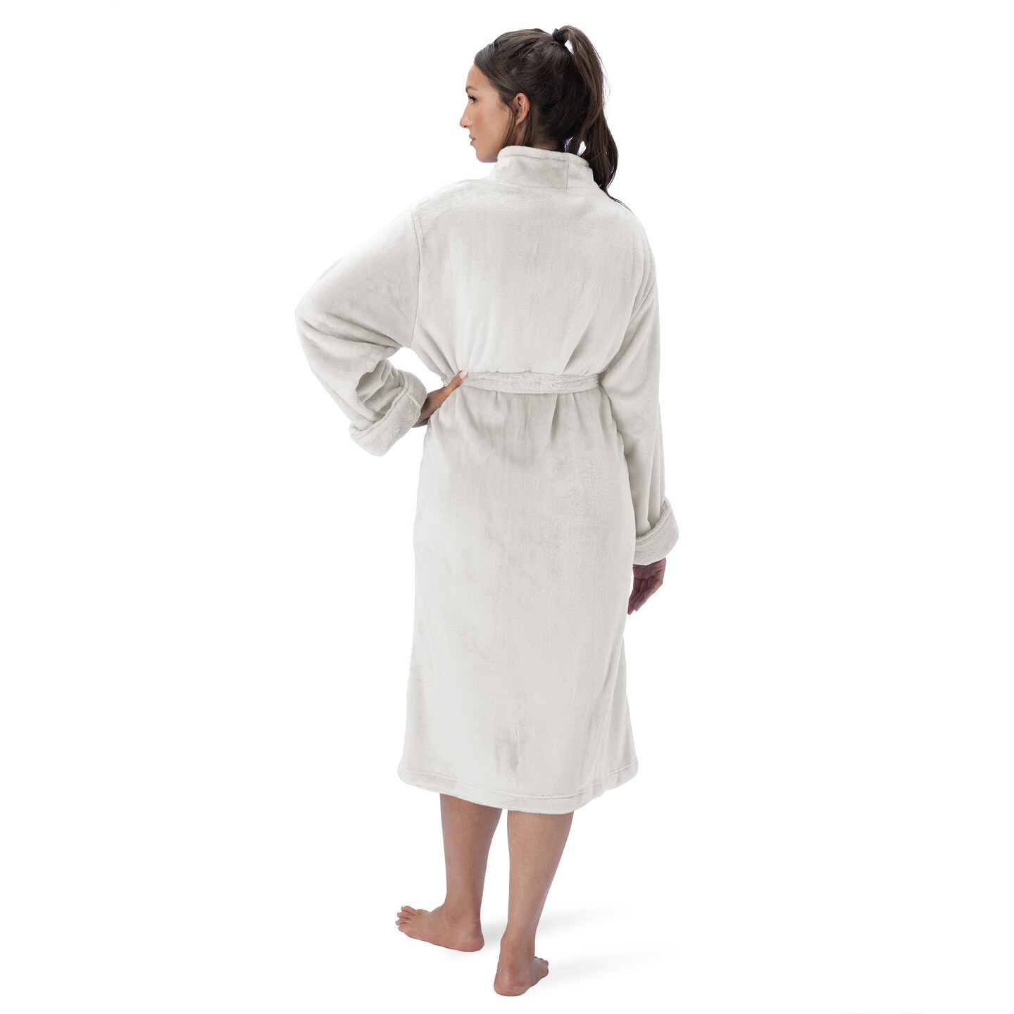 Northwest Unisex Optical White Silk Touch S/M Bathrobe 23&#xD7;41 Inches