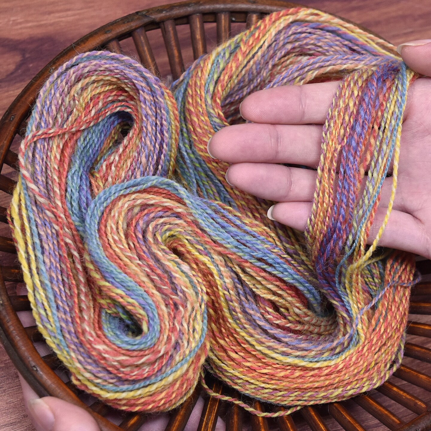 Double Helix by Living Dreams Yarn. Soft, Colorful Wool Yarn for Crochet, Knitting, Weaving. Self-Striping Sport Weight Yarn, 3 Pack, 150g