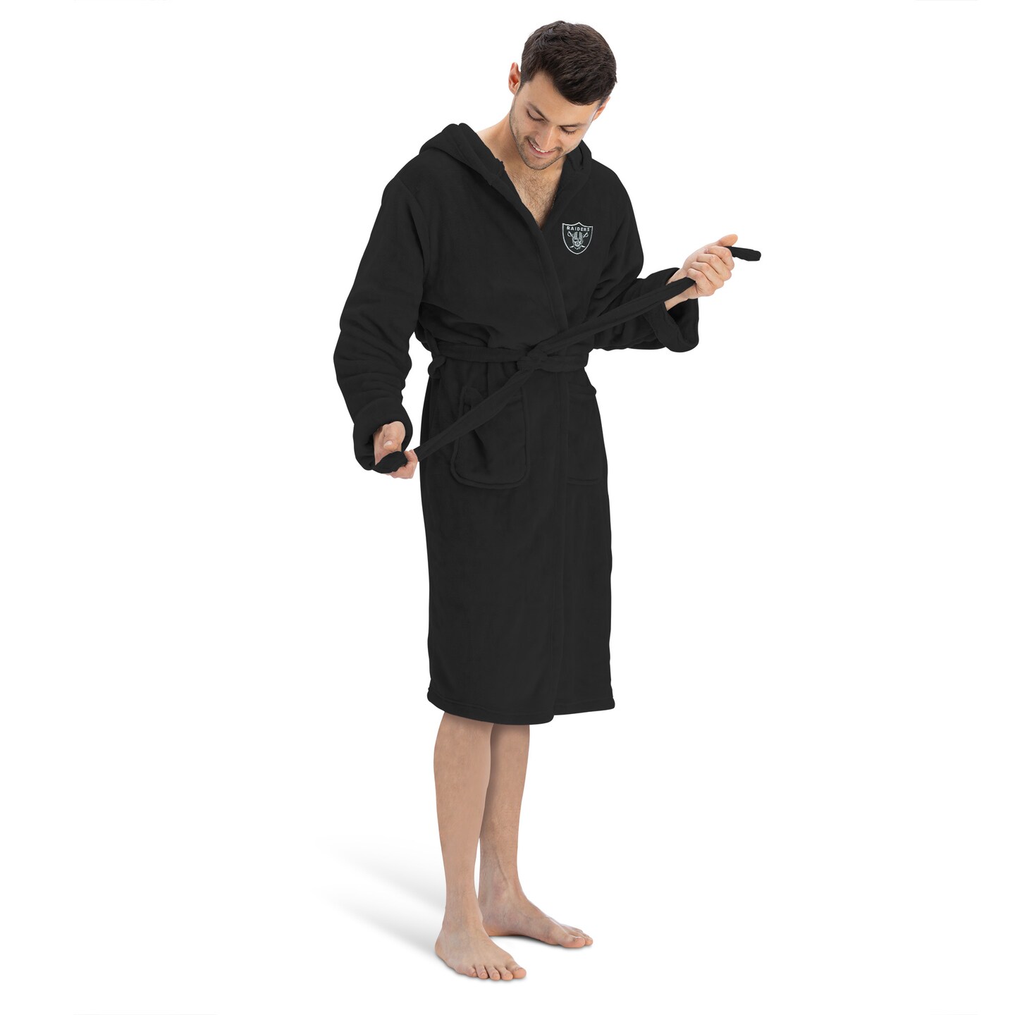 Las Vegas Raiders NFL Hooded Silk Touch Bath Robe 26×47 Inches