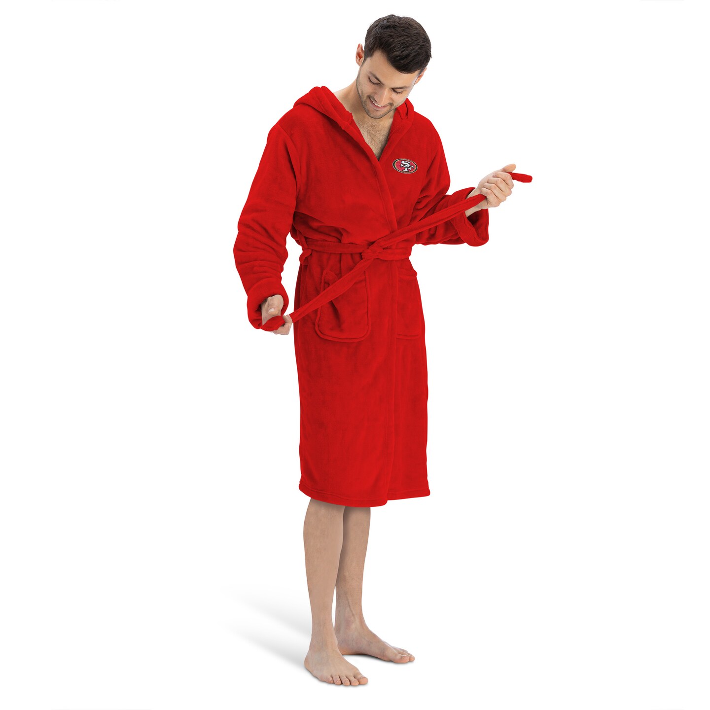 San Francisco 49ers NFL Hooded Silk Touch Bath Robe 26&#xD7;47 Inches