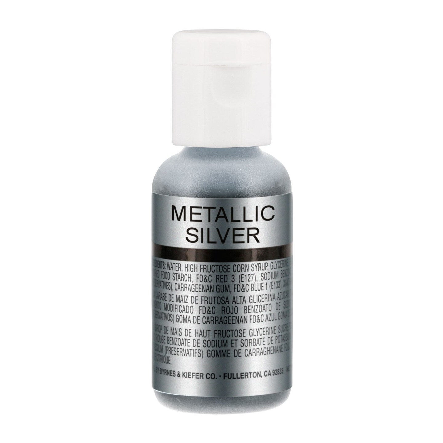 Metallic Silver, Airbrush Cake Food Coloring, .67 oz.