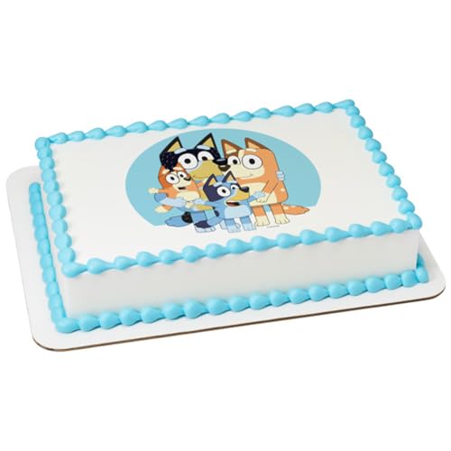 Bluey Day Edible Cake Topper Icing Image for 1/4 Sheet Cake or Larger