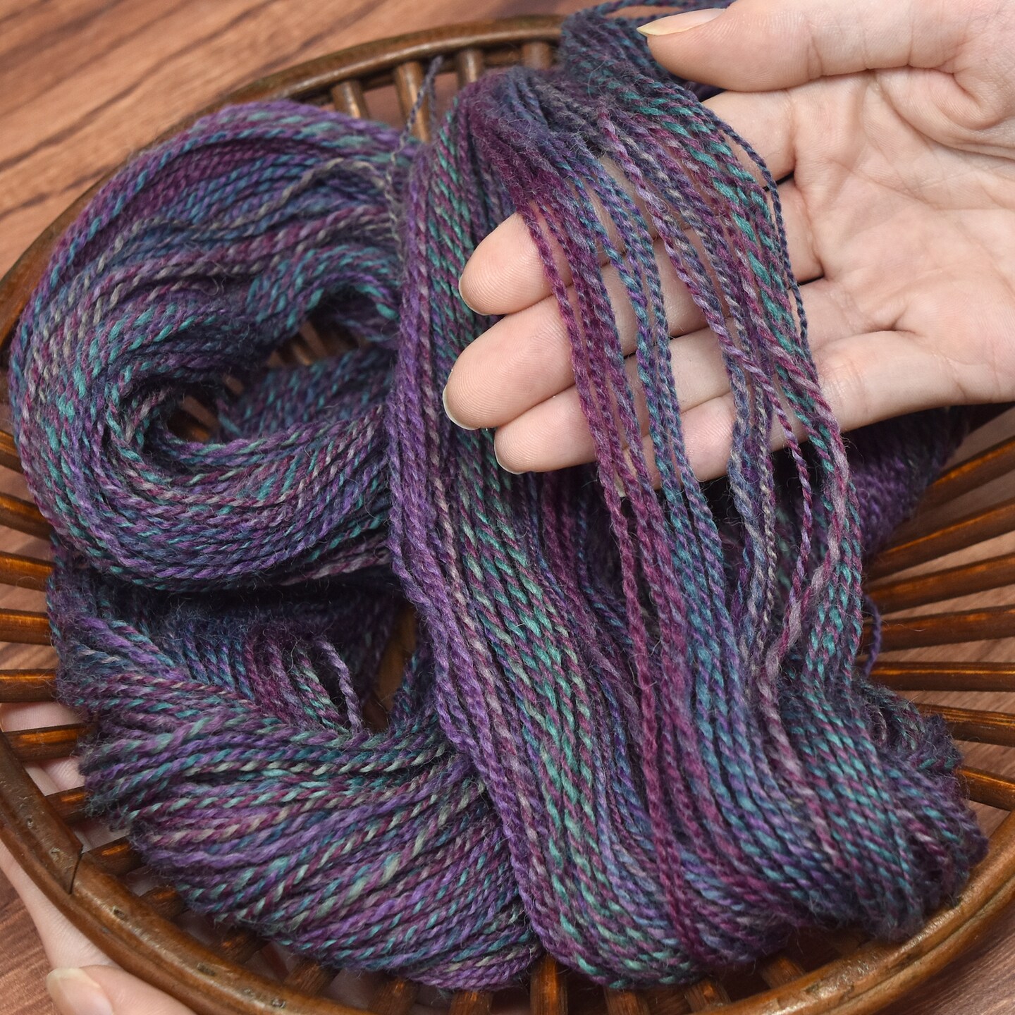 Double Helix by Living Dreams Yarn. Soft, Colorful Wool Yarn for Crochet, Knitting, Weaving. Self-Striping Sport Weight Yarn, 3 Pack, 150g