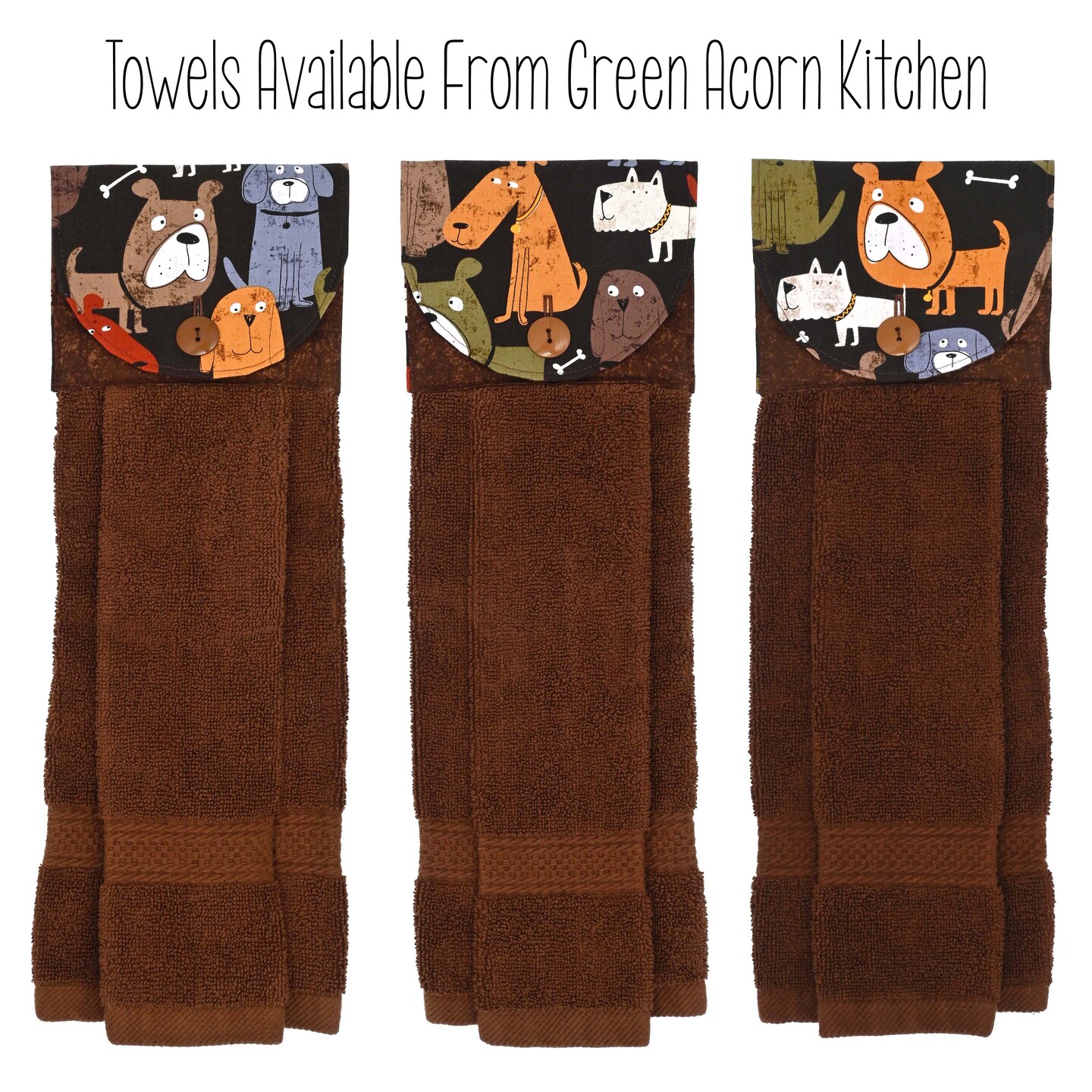 hand towels with dogs on them
