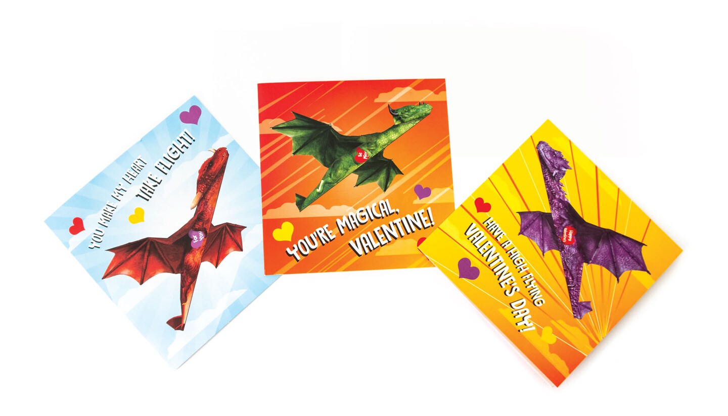 Flying Dragons Valentine Class Exchange cards