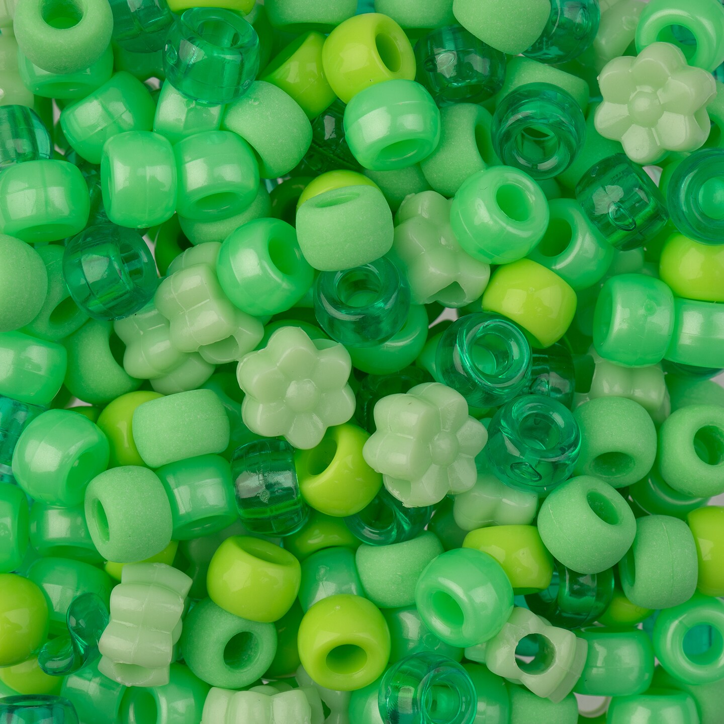 John Bead 6x9mm Assorted Plastic Pony Craft Beads, 300ct.