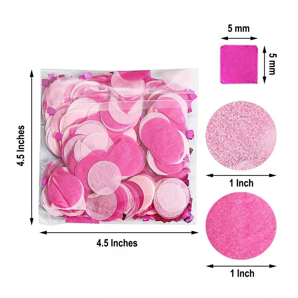 18 g Fuchsia Pink Round Balloon Confetti Dots Party Wedding Favors Decorations