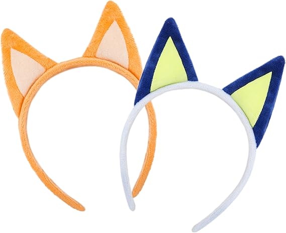 2PCS Halloween Dog Ears Headbands, Animal Headwear Cosplay Costume Accessories, Funny Hair Decoration, Cute Lovely Plush Headgear for Kids Girls Adults Women Party Favors