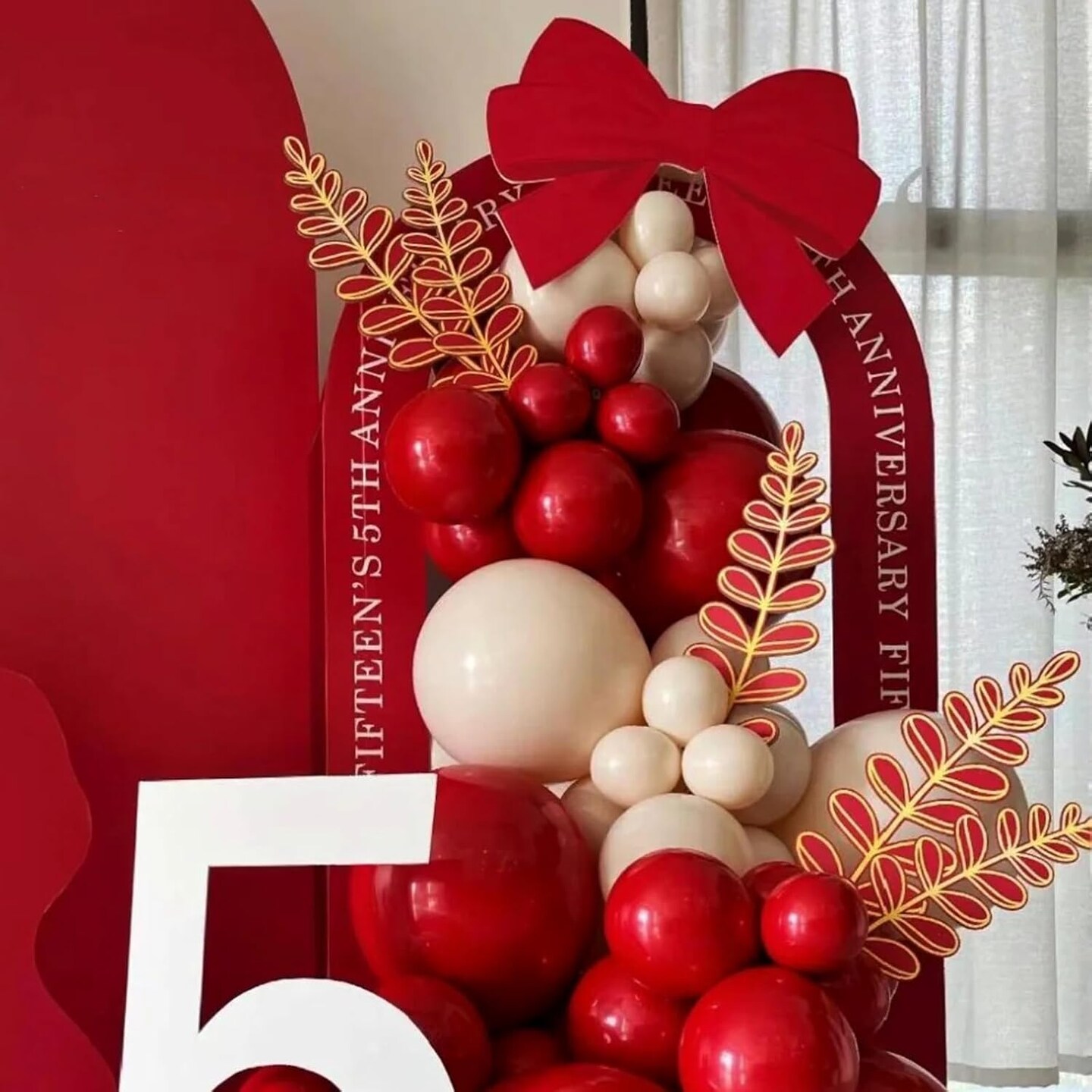 90pack Ruby Balloons Different Size 18/12/10/5 Inch Ruby Balloon Garland Arch Kit