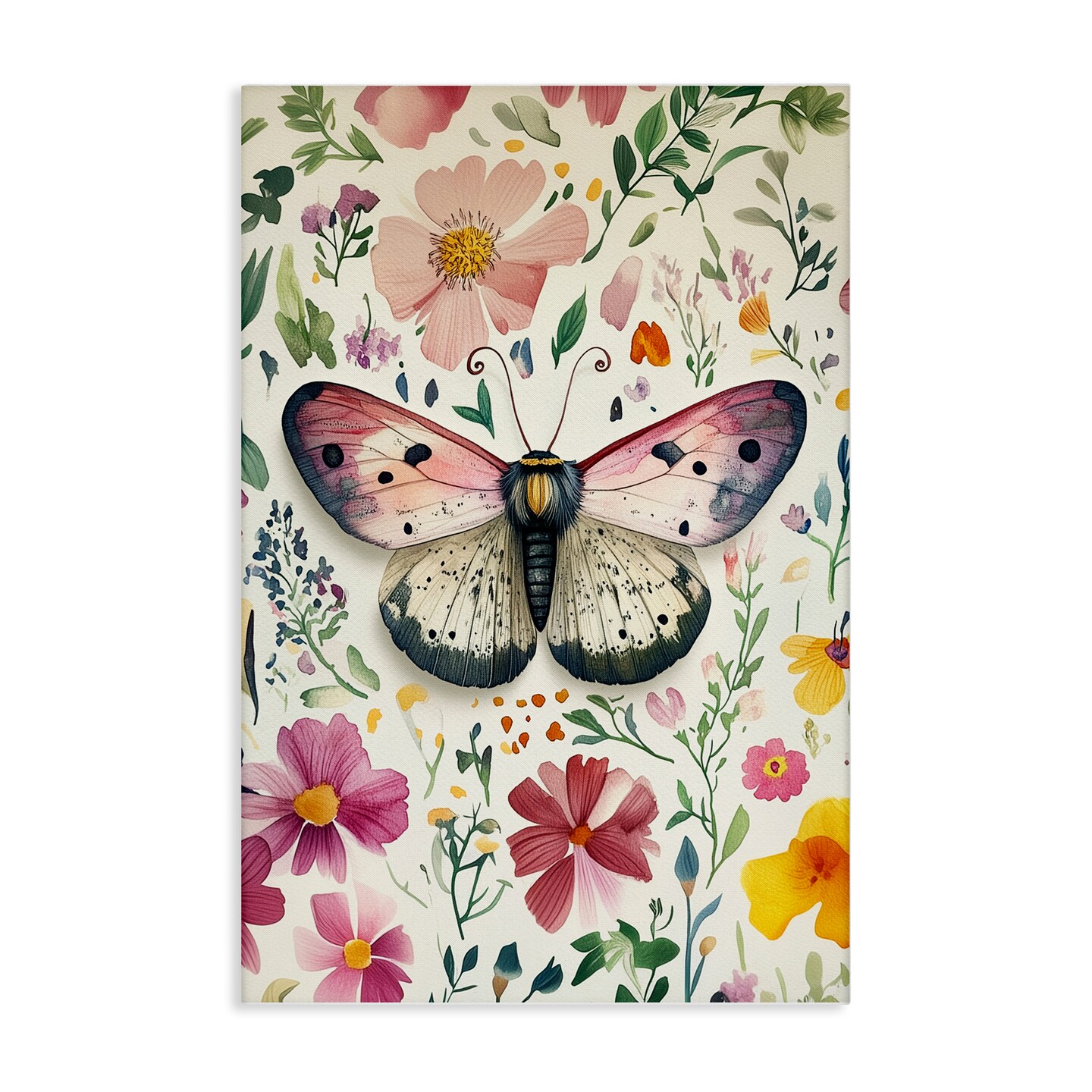 Stupell Industries Botanical Butterfly & Herbs Canvas Design by The Dutch Lady