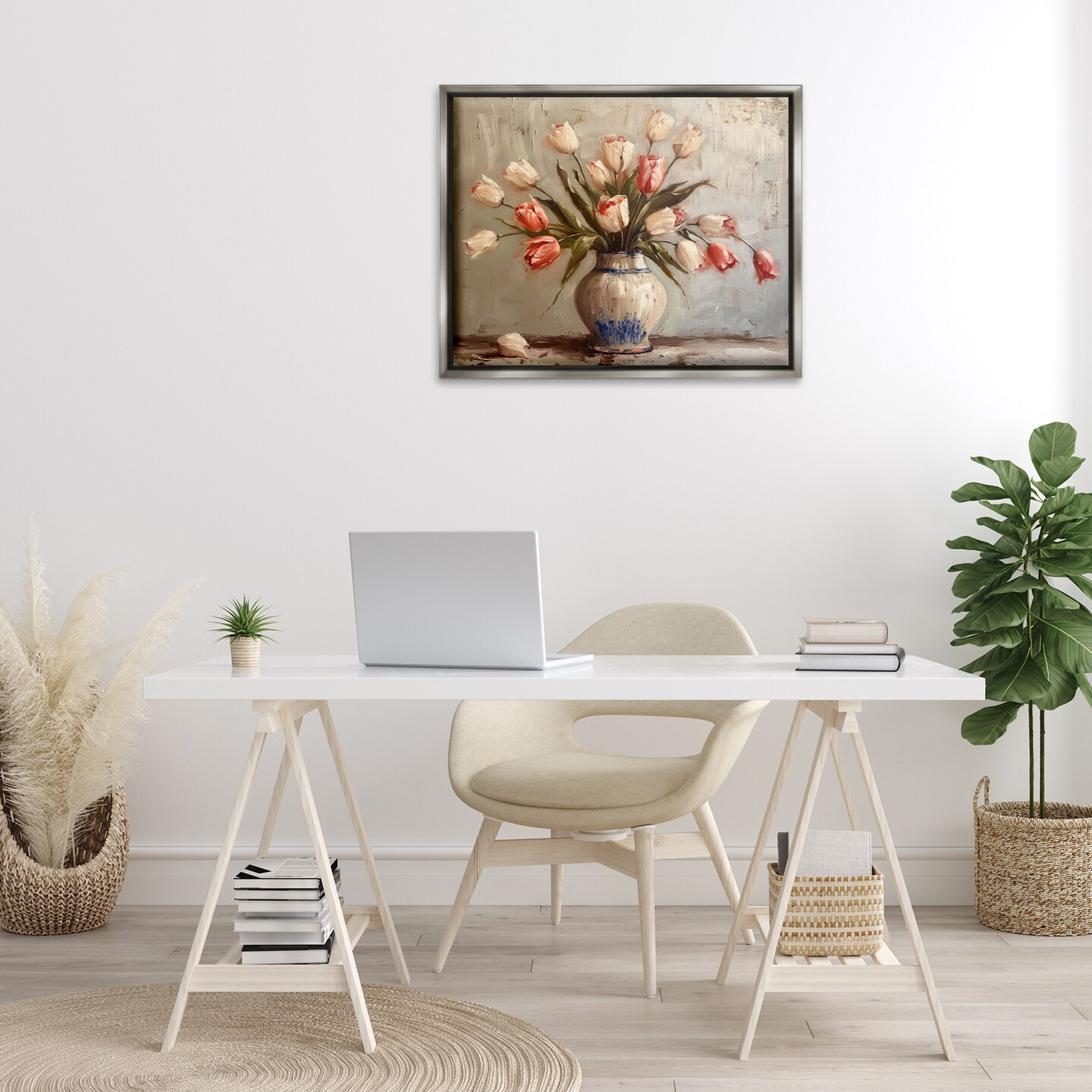 Stupell Industries Quiet Spring Tulips Floating Frame Design by Arlington Prints