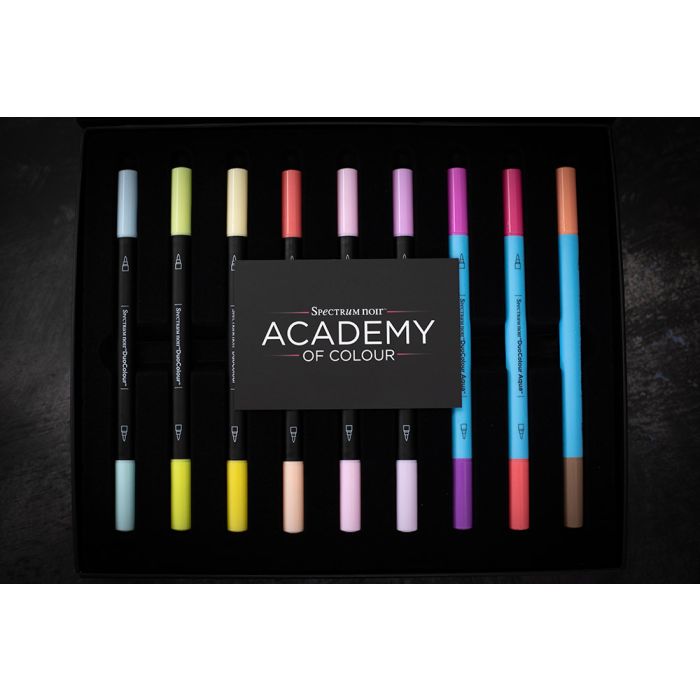 Spectrum Noir&#x2122; Academy of Colour DuoColour Markers 18 Color Cute Characters Tutorial Kit
