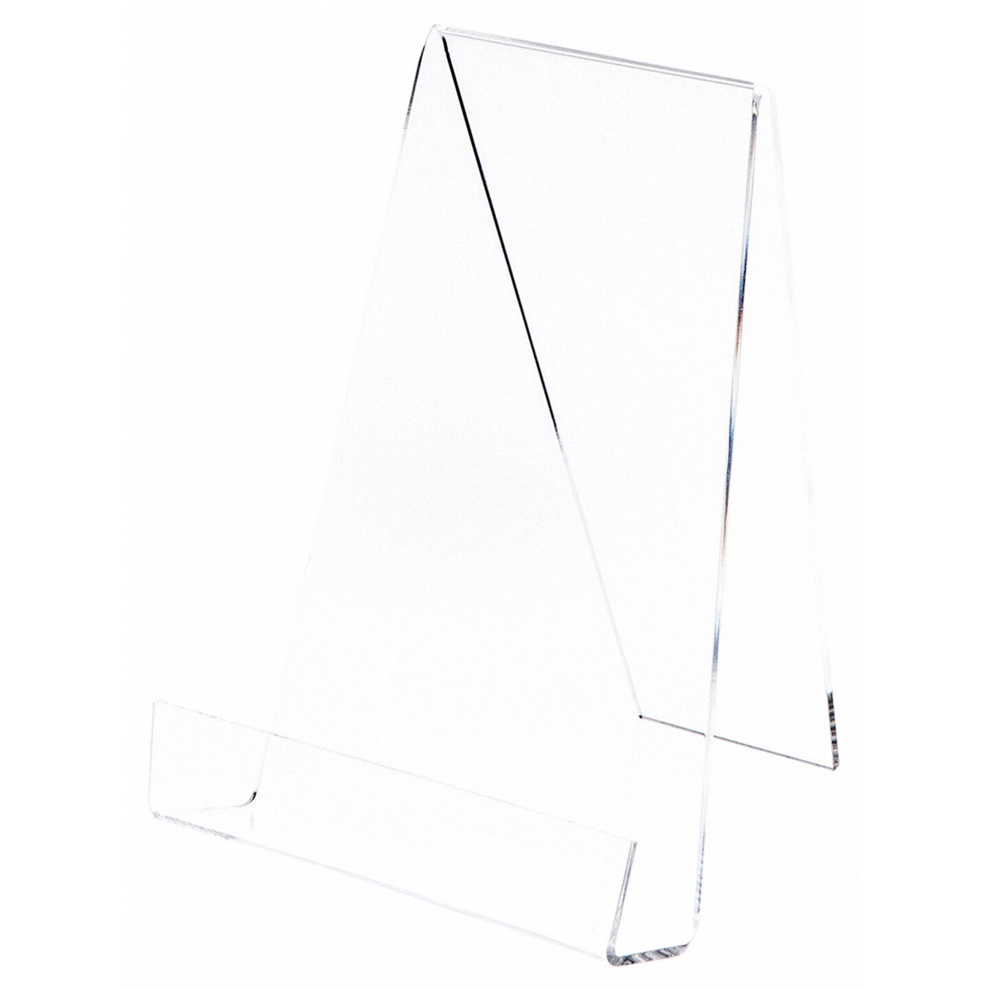 Plymor Clear Acrylic Book Easel with 1.875&#x22; Ledge With Lip, 8.25&#x22; W x 8&#x22; D x 10.75&#x22; H