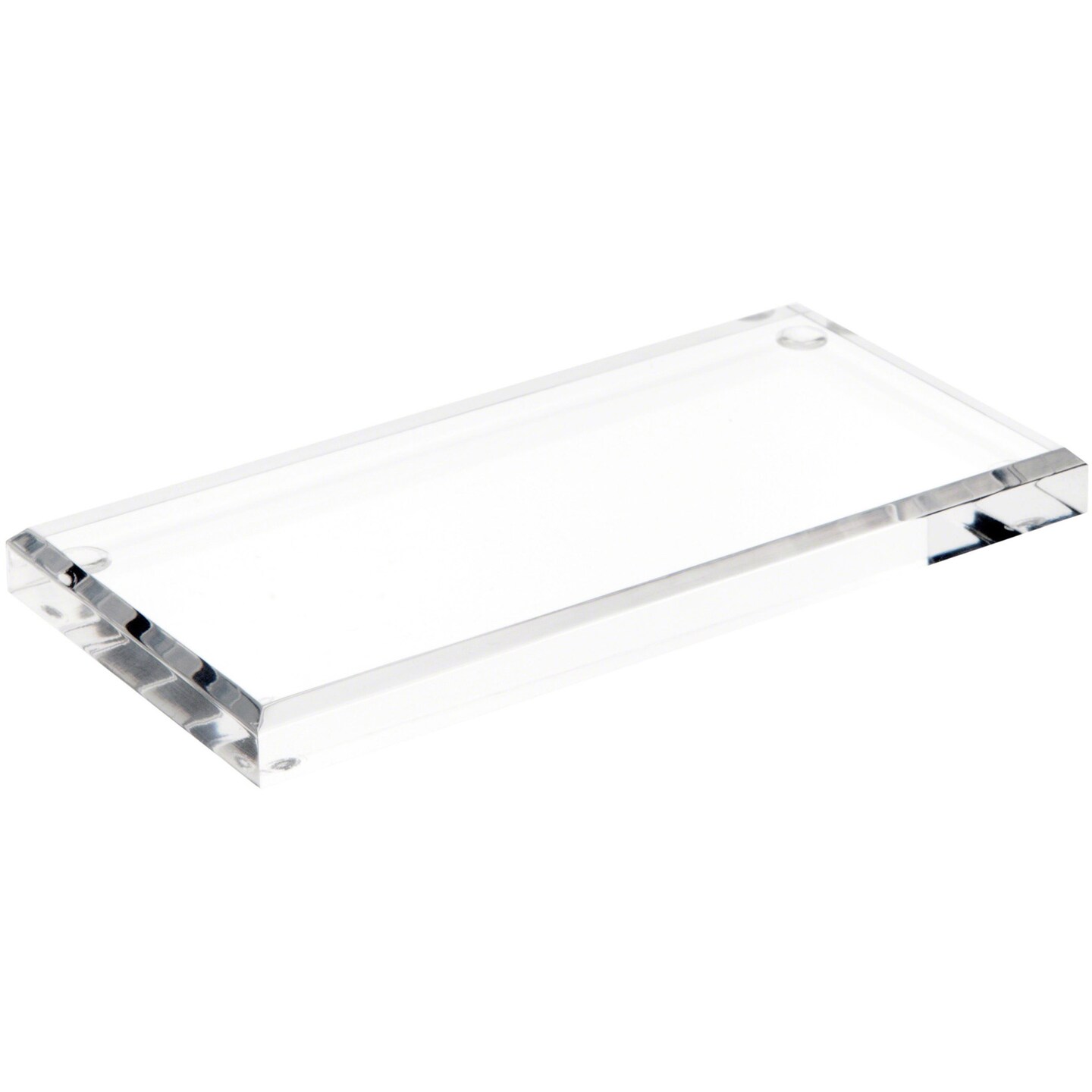 Plymor Clear Acrylic Rectangular Beveled Display Base, 6" W x 3" D x 0. ...