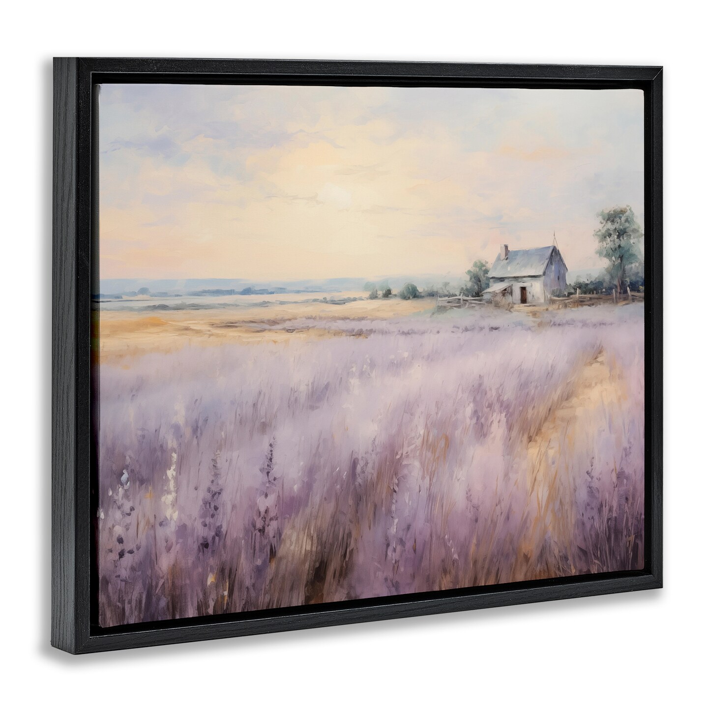 Stupell Industries Lavender Farm Fields Floating Frame Design by Arlington Prints