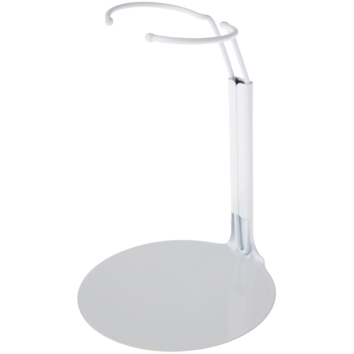 Plymor DSP-4175W White Adjustable Doll Stand, fits 7, 7.5, 8, 8.5, and 9 inch Dolls or Action Figures, Waist is 1.75&#x22; - 2.25&#x22; wide, 5&#x22; - 6&#x22; around