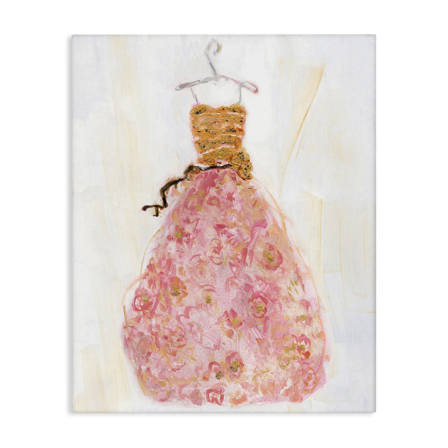 Stupell Industries Classy Posh Pink Ball Gown Canvas Design by Sally Swatland