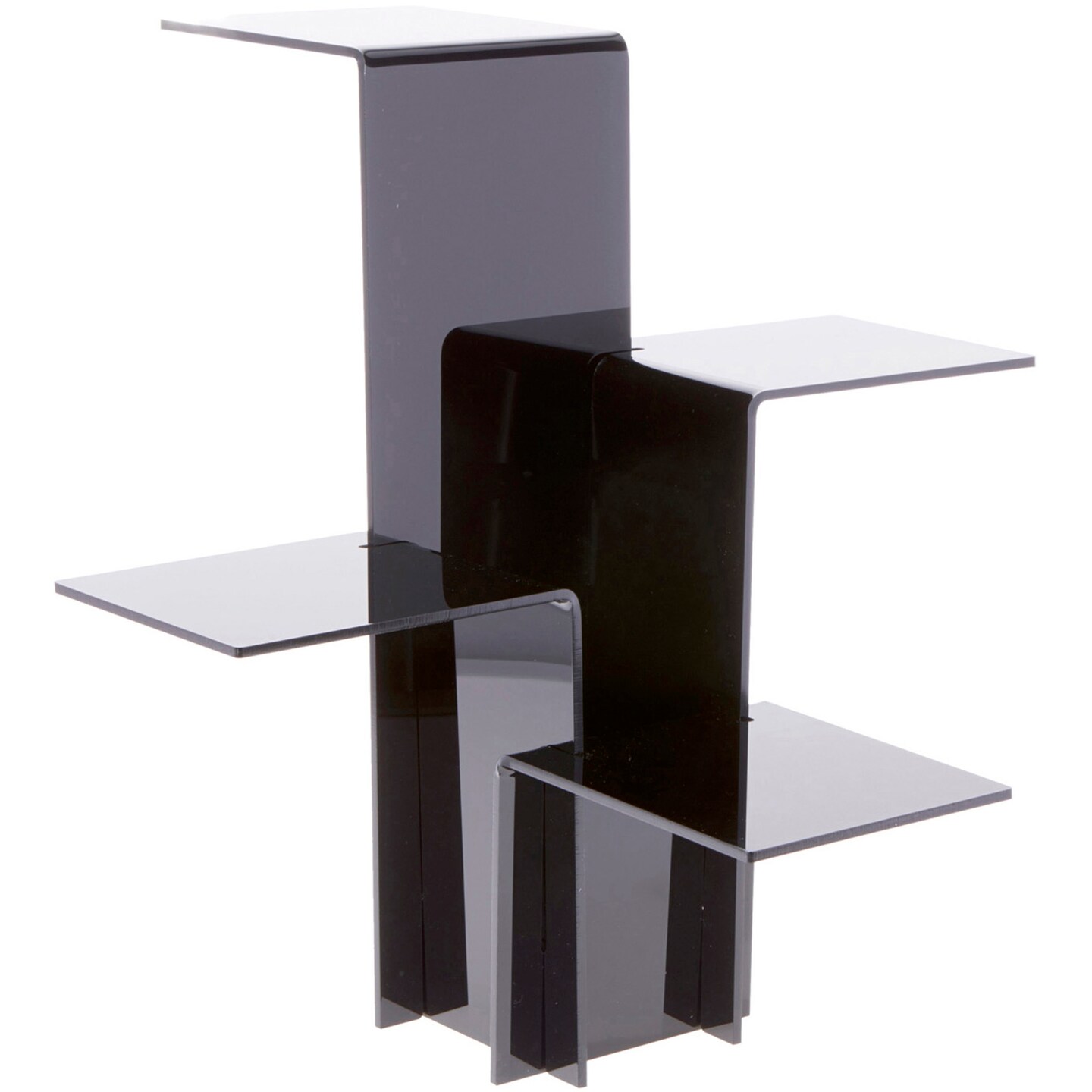 Plymor Black Acrylic Quick Connect 4-Shelf Display Riser