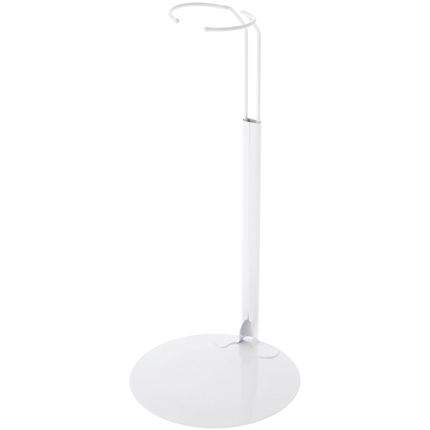 Plymor DSP-10W White Adjustable Doll Stand, fits 16, 17, 18, 19, 20, 21, 22, 23, and 24 inch Dolls or Action Figures, Waist is 2.5&#x22; - 3.5&#x22; wide, 7&#x22; -  9&#x22; around