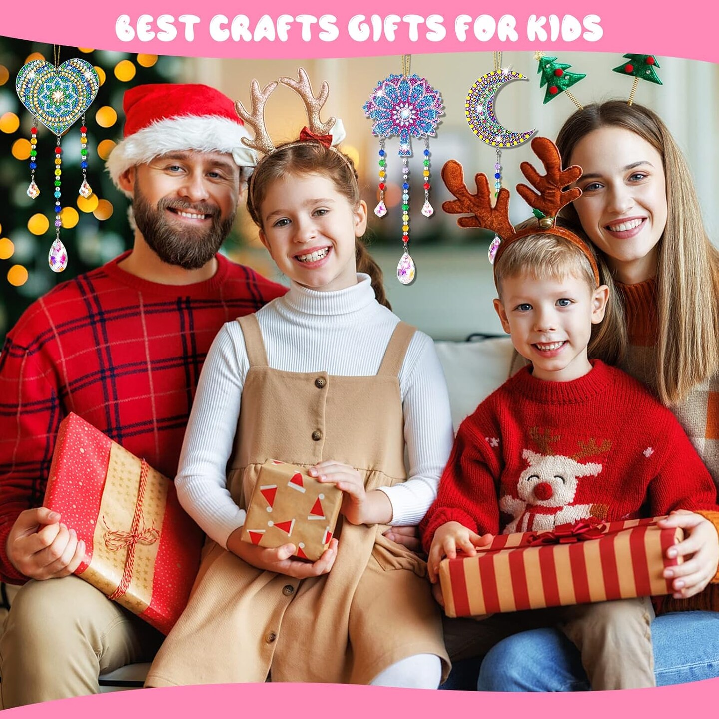 Summer Gift for 6-7-8-9-10 Yeal Old Girls Boys: Arts and Crafts for Kids Age 6-8-10-12 Diamond Art Wind Chimes Kit for Girl Toys Age 5-11 Present Sun Catcher DIY