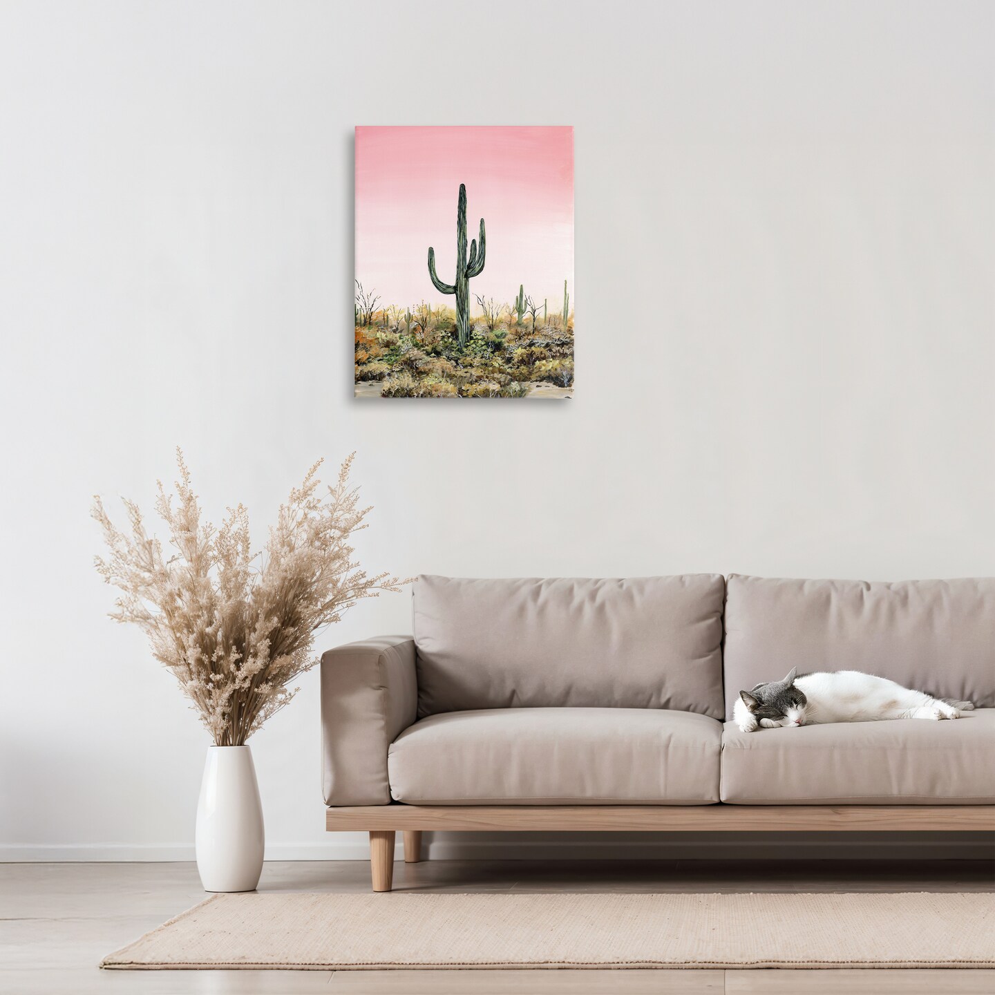 Stupell Industries Saguaro Glow Cactus Canvas, design by Georgie Harrison