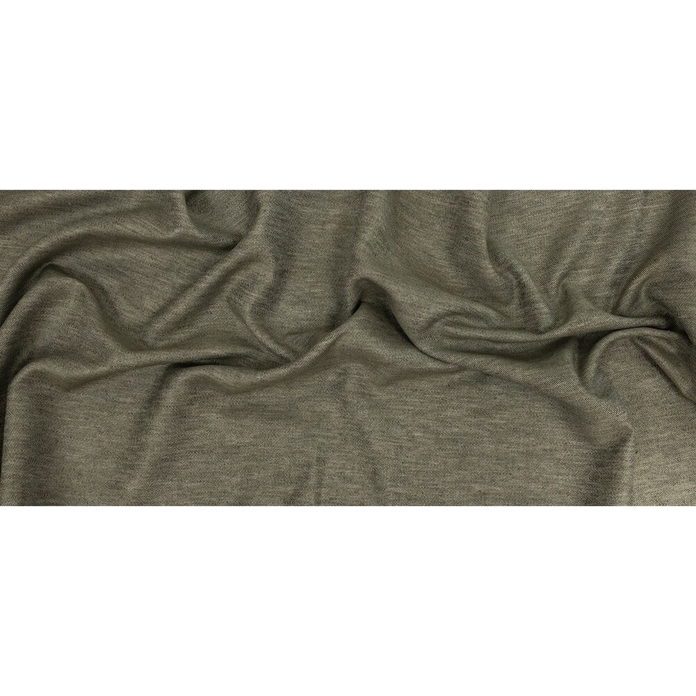 1 Yard Heathered Olive Cotton Tencel Linen Blended Woven Fabric