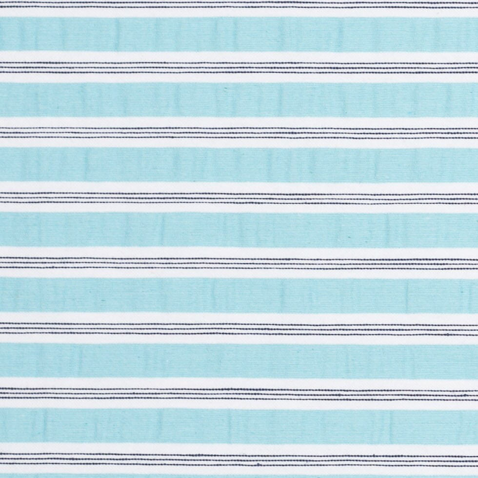 1 Yard Blue Radiance Blended Cotton Stripe