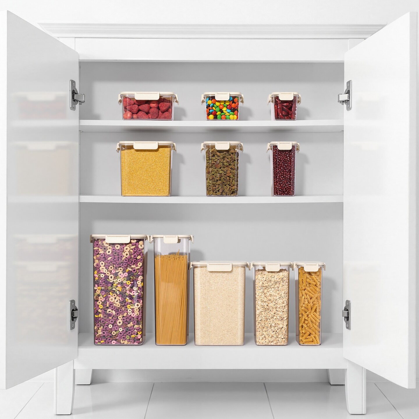 Sorbus Airtight Stackable Food Container – Clear Pantry Canister