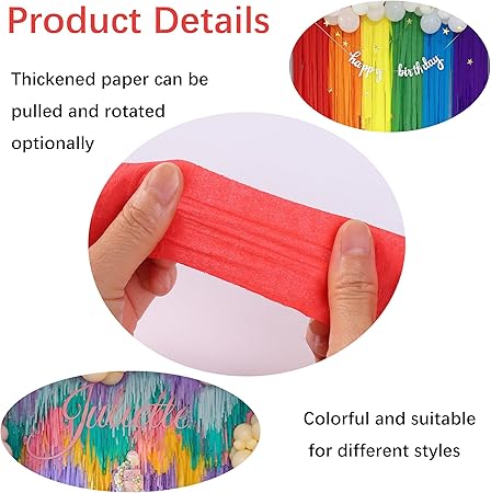 Crepe Paper Streamers, 1-3/4" x 81 ft, Assorted Colors – Party Decorations, Classroom & Craft Supplies