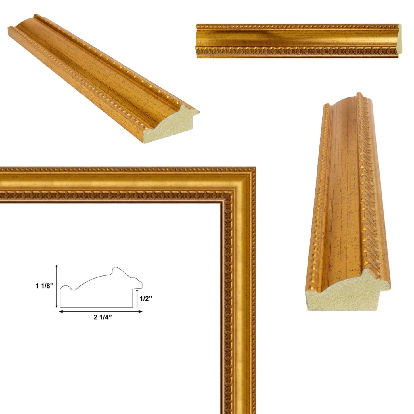 Wide Aged Gold Traditional Picture Frame 20x30 frame