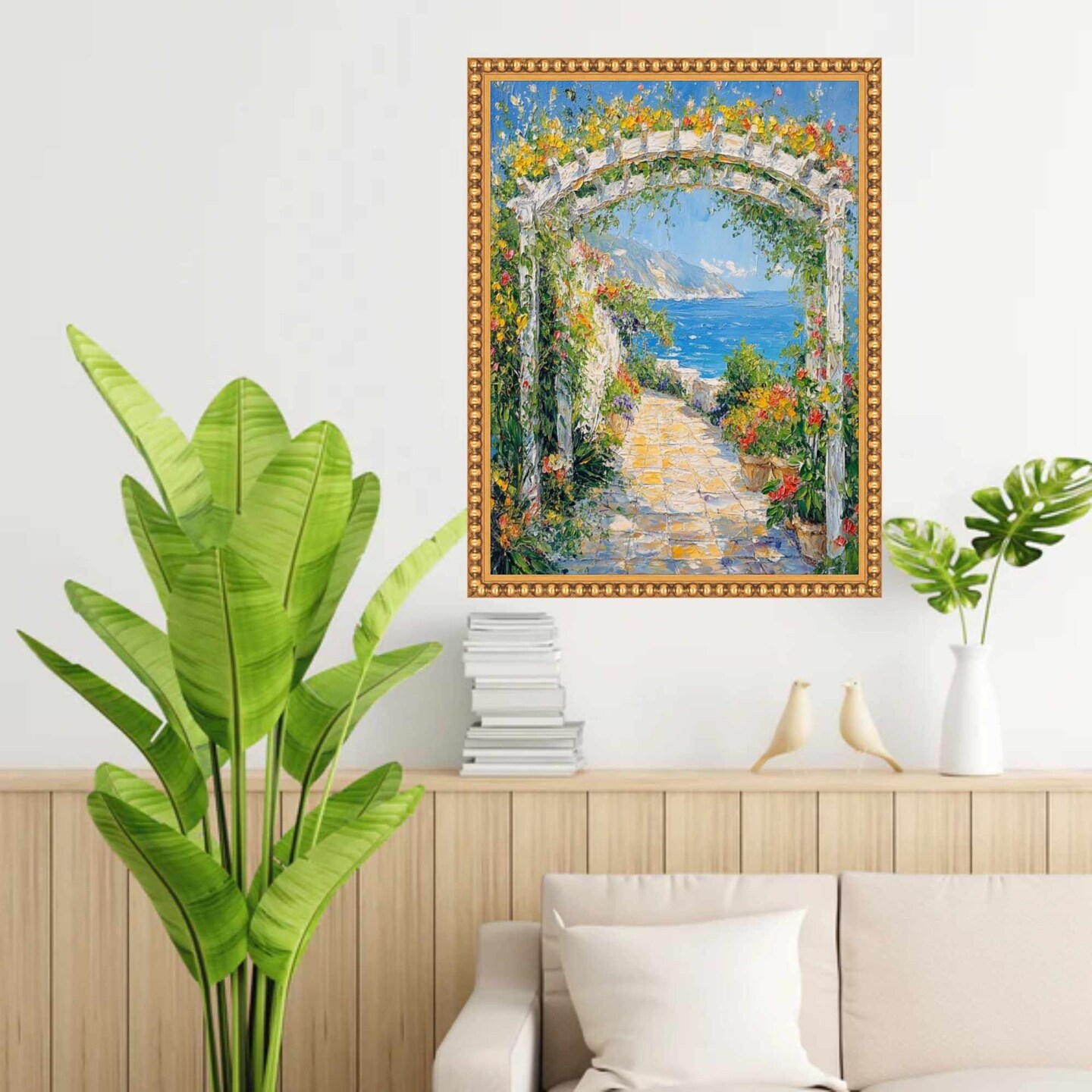Slim Gold Leaf Beaded Picture Frame 20x30 frame
