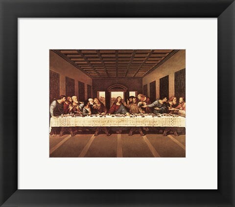 Framed Art Last Supper by Leonardo Da Vinci Wall Decor 18x24 Artwork