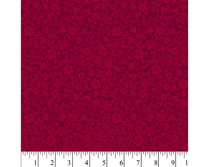 Paris Floral Red Cotton Fabric | By the Yard | Sewing and Crafting | 44 inches wide